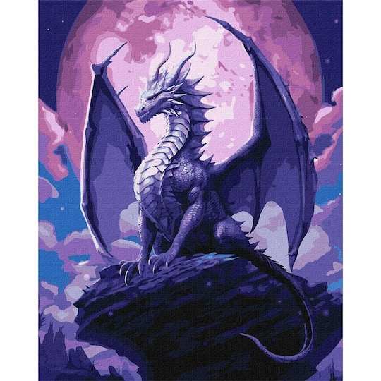 Ideyka The Majestic Dragon Painting by Numbers Kit